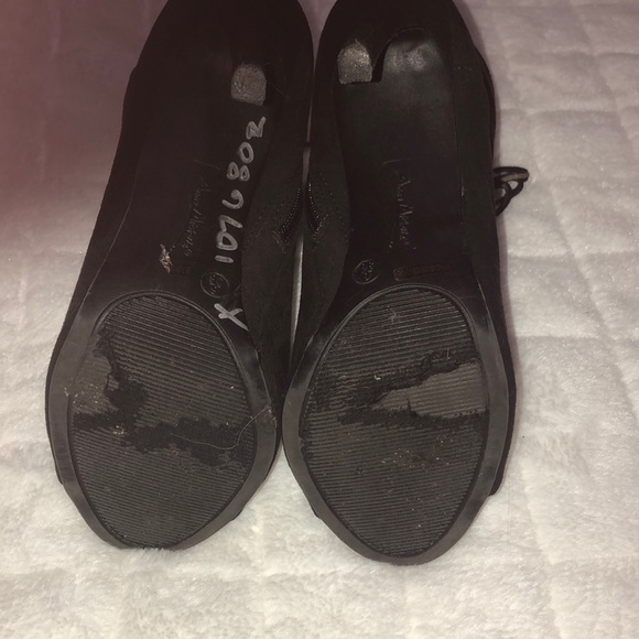 ANNE MICHELLE- sexy lace up peep toe boots - Picture 6 of 12